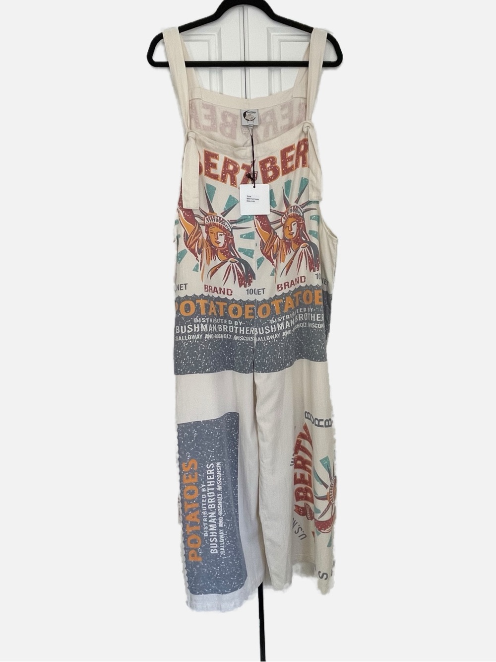 Jaded Gypsy market fresh, flower sack overalls, Wide-Leg Jumpsuit - Picture 3 of 11